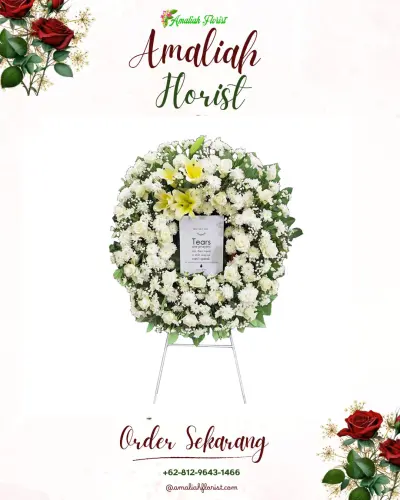 Krans Bunga Duka Cita di Medokan Semampir